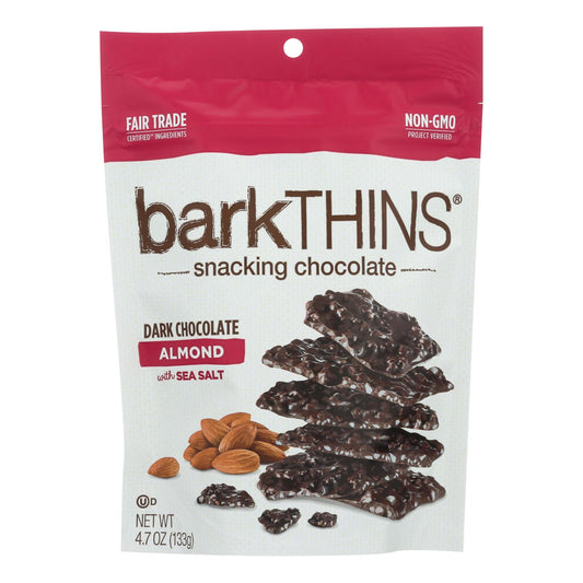 Bark Thins Bark Thins Chocolate negro - Almendras con sal marina - Caja de 12 - 4.7 oz.