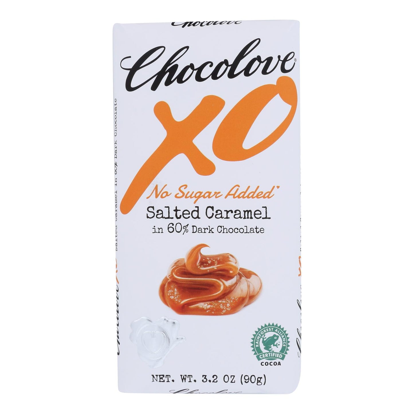 Chocolove - Barra de chocolate negro con caramelo salado Xo - Caja de 10 - 3,2 oz