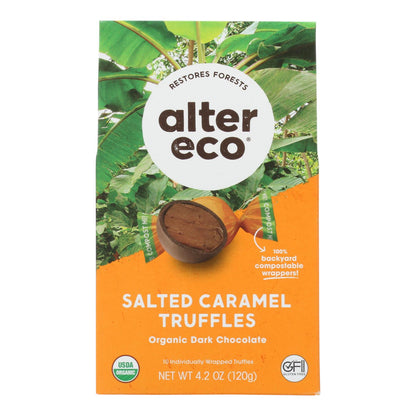 Trufas Alter Eco Americas - Caramelo Salado - Caja de 8 - 4.2 Oz.