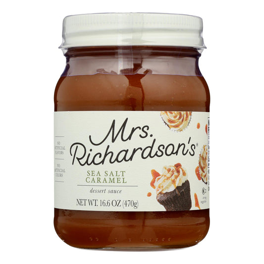 Mrs. Richardson's - Topping de caramelo con sal marina - Caja de 6 - 16 oz