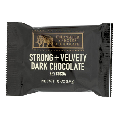 Chocolate de especies en peligro de extinción - Chocolate negro fuerte y aterciopelado - Caja de 250 - 0,35 oz