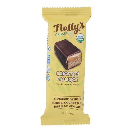 Nelly's Organics - Barrita de turrón de caramelo - Caja de 9 - 1,6 oz