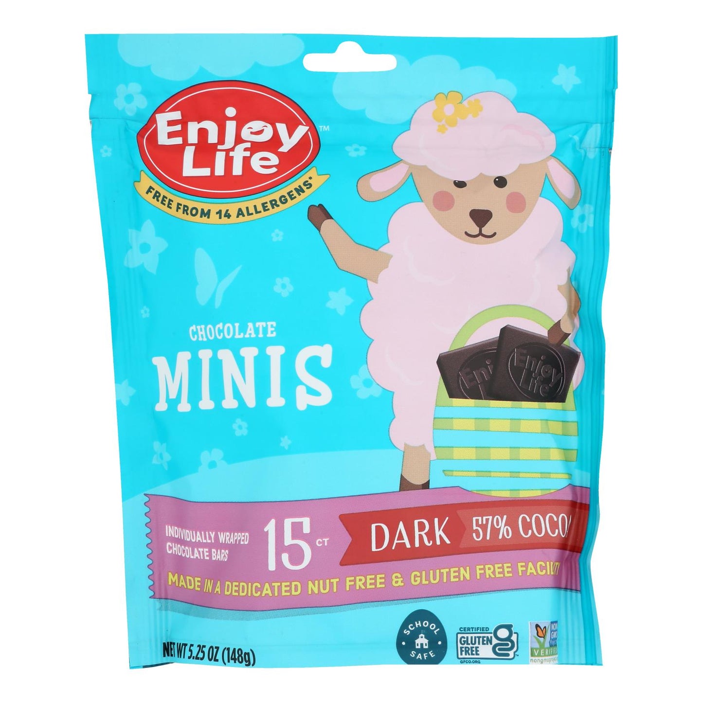 Enjoy Life - Barra de chocolate negro para Pascua - Caja de 6 - 5,25 oz