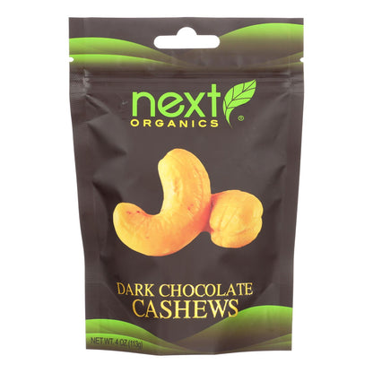 Anacardos orgánicos Next Organics con chocolate negro - Caja de 6 - 4 oz