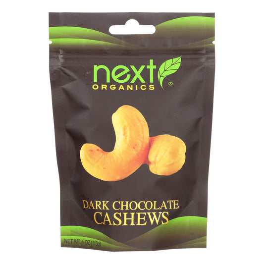 Anacardos orgánicos Next Organics con chocolate negro - Caja de 6 - 4 oz