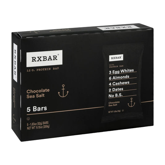 Rxbar - 蛋白质棒巧克力海盐 - 6 件装 - 5/1.83 盎司