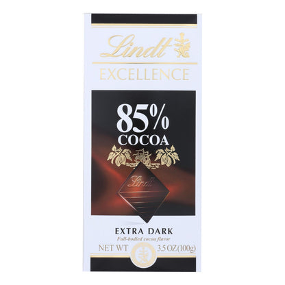 Lindt Chocolate Bar - Dark Chocolate - 85 Percent Cocoa - Extra Dark - 3.5 Oz Bars - Case Of 12