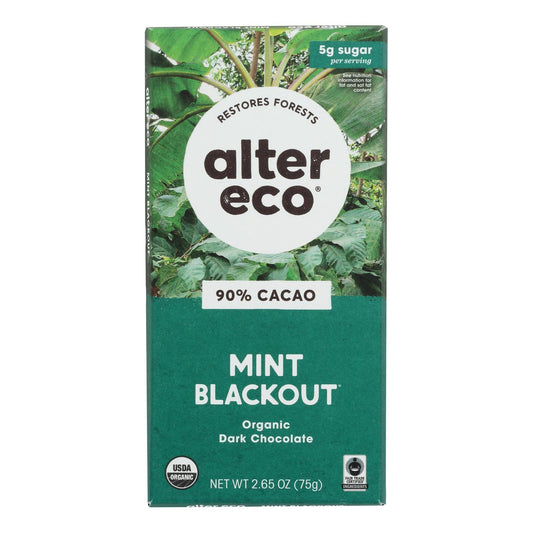 Alter Eco Americas - Chocolate Dp Dark Crisp Mint - Caja de 12 - 2,65 oz