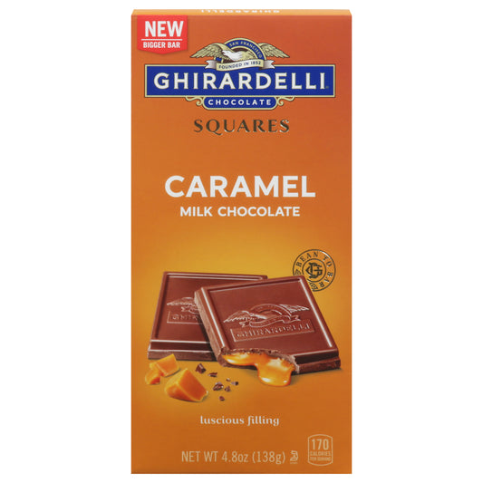 Ghirardelli - 焦糖牛奶巧克力棒 - 10 盒装 - 4.8 盎司