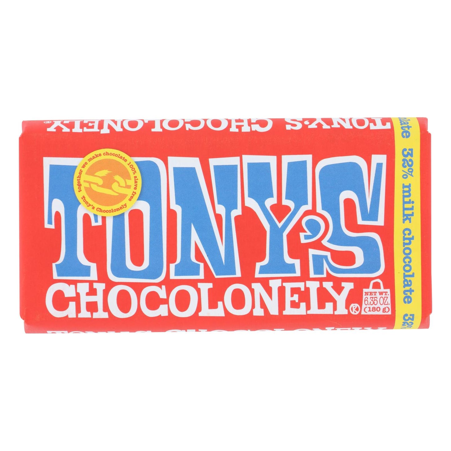 Tony's Chocolonely - Barra de chocolate con leche al 32 % - Caja de 15 - 6,35 oz