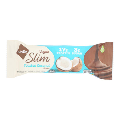 Barra de nutrición Nugo Slim Bar de Nugo - Coco tostado - Caja de 12 - 1.59 oz