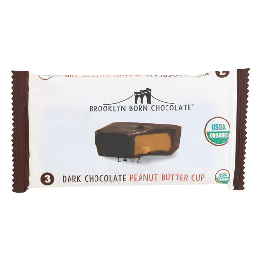 Chocolate Brooklyn Born - Chocolate negro con mantequilla de maní - Caja de 12 - 1,4 oz