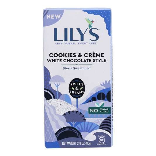 Lilys - Barritas de chocolate blanco con sabor a galleta y crema - Caja de 12 - 2,8 oz