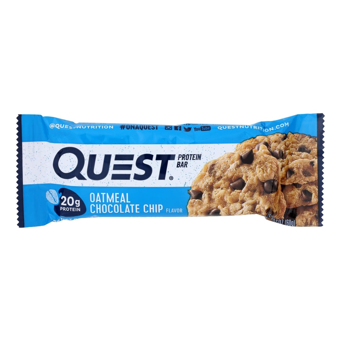 Quest - Barritas de avena con chips de chocolate - Caja de 12 - 2,12 oz