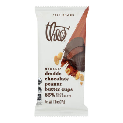 Theo Chocolate - Peanut Butter Cupdouble Chocolate - Case Of 12-1.3 Oz