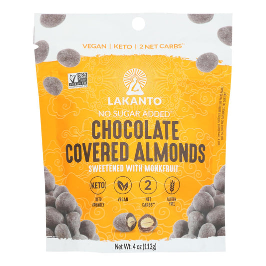 Lakanto - Almendras cubiertas de chocolate - Caja de 8 - 4 oz