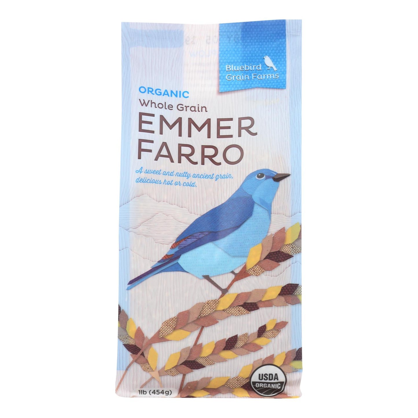 Bluebird Grains - Farro orgánico de grado 1, espelta partida, caja de 6, 1 libra