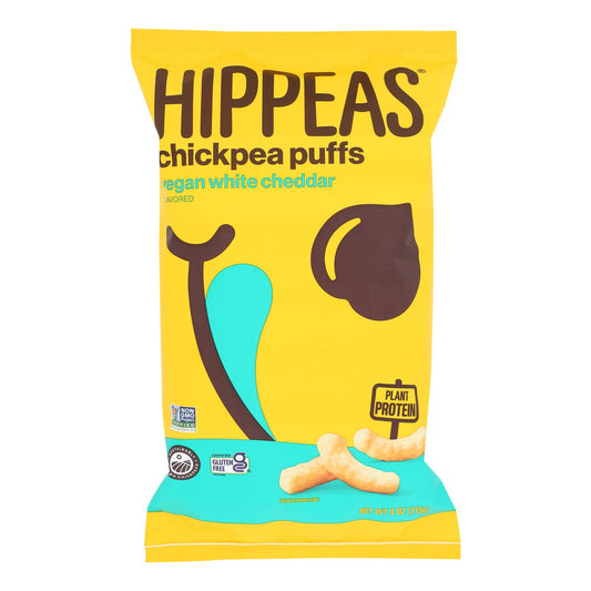 Hippeas - 鹰嘴豆泡芙白切达干酪 - 12 盒装 - 4 盎司