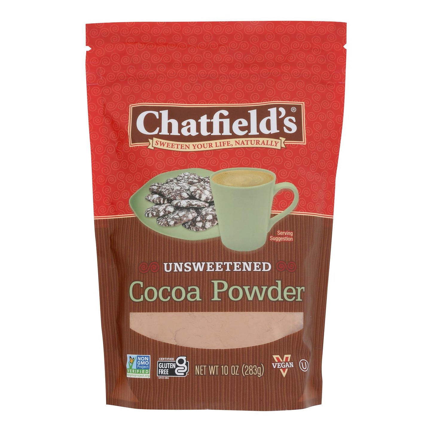 Bolsa de cacao en polvo Chatfield's sin envolver, caja de 6 a 10 onzas