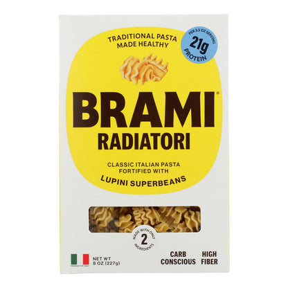 Brami - Pasta Semo Lupini Radiatori - Caja de 8-12 onzas