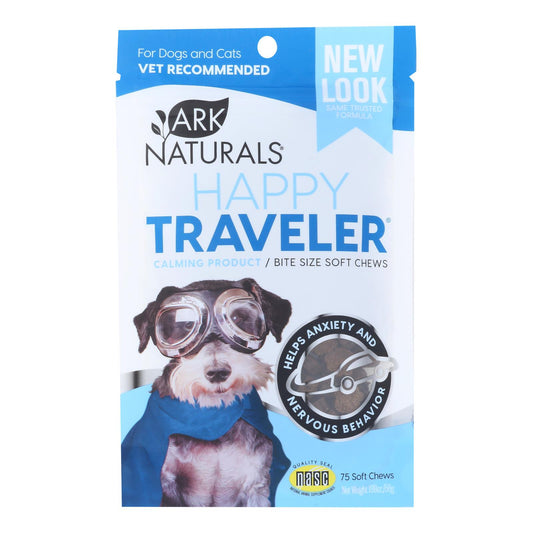 Ark Naturals - Masticable para perros y gatos Happy Traveler - Caja de 6 - 1,98 onzas líquidas