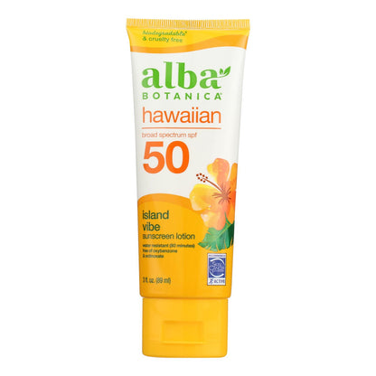 Alba Botanica - Island Vibes Spf50 防晒乳液 - 1 件 - 3 液量盎司