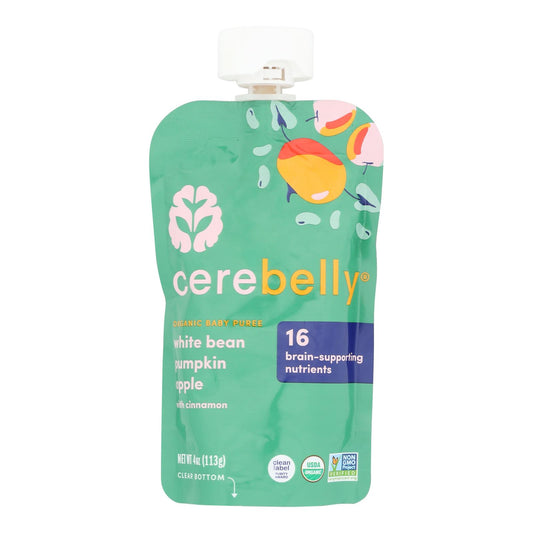 Cerebelly - 有机 2 白豆南瓜苹果果泥 - 6 盒装 - 4 盎司