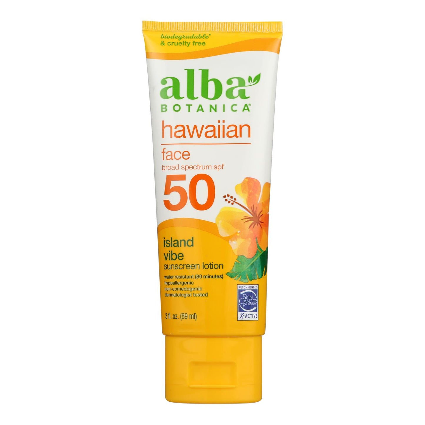 Alba Botanica - 面部防晒乳液 Spf50 - 1 件 - 3 液量盎司