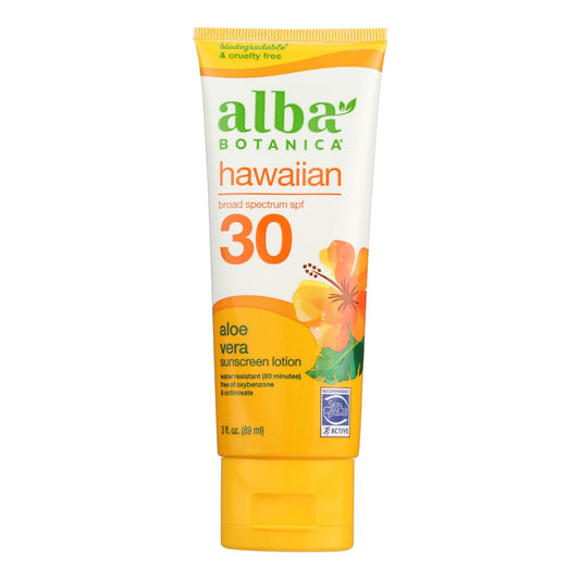 Alba Botanica - 芦荟防晒乳液 Spf30 - 1 件 - 3 液量盎司