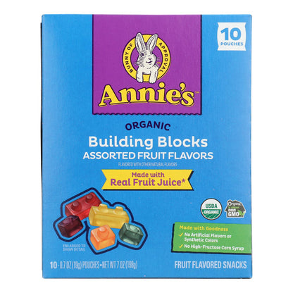 Annie's Homegrown - Snack de frutas orgánico, 2 bloques de construcción, caja de 8 a 7 onzas