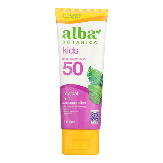 Alba Botanica - 儿童防晒乳液 Spf 50 - 1 件 - 3 液量盎司