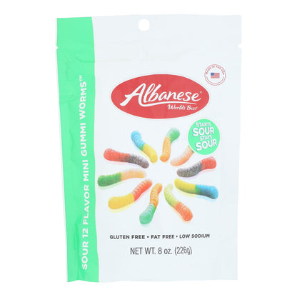 Albanese - Gummi Worms Mini Sour - 6-8 盎司一箱