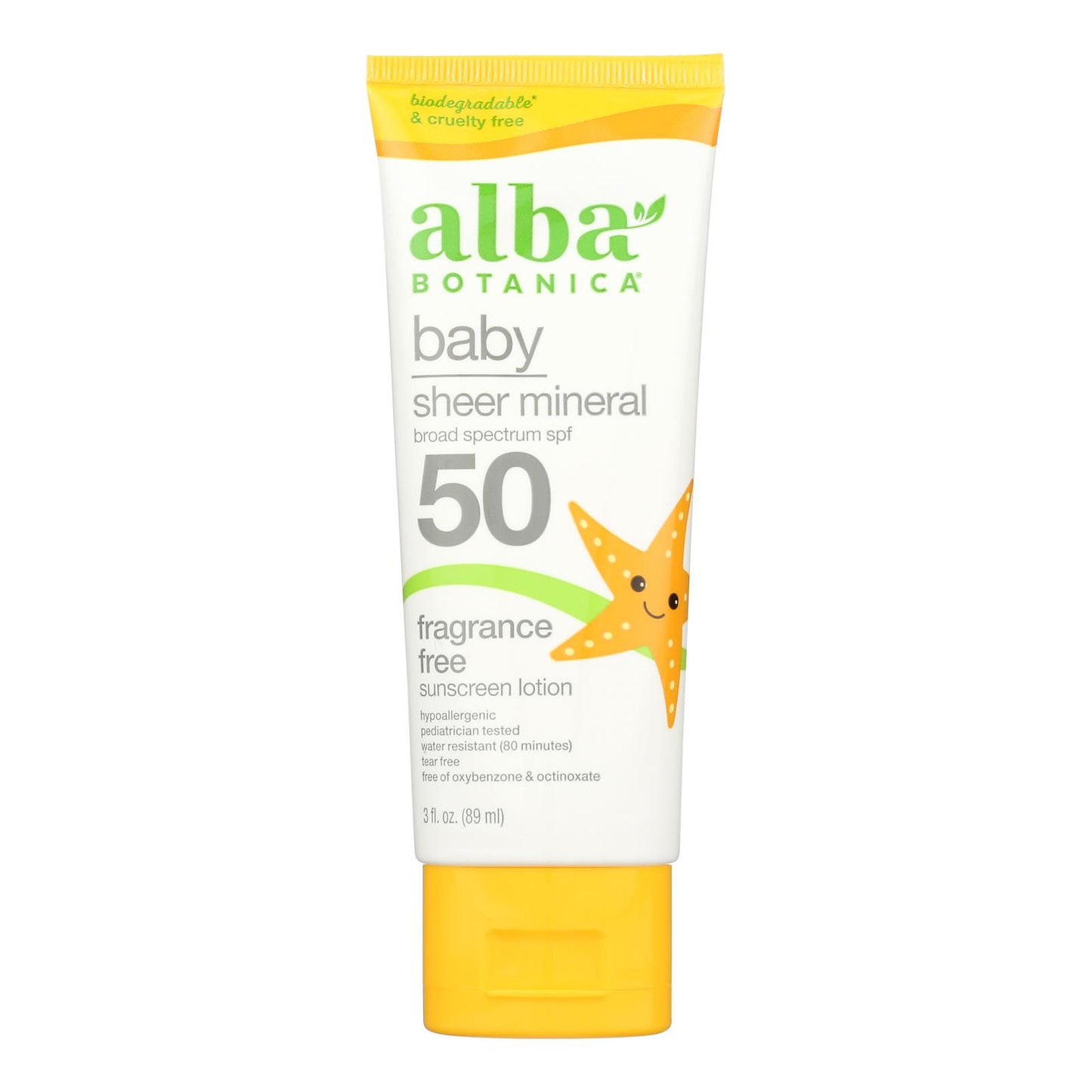 Alba Botanica - 矿物婴儿防晒乳液 Spf50 - 1 件 - 3 液量盎司