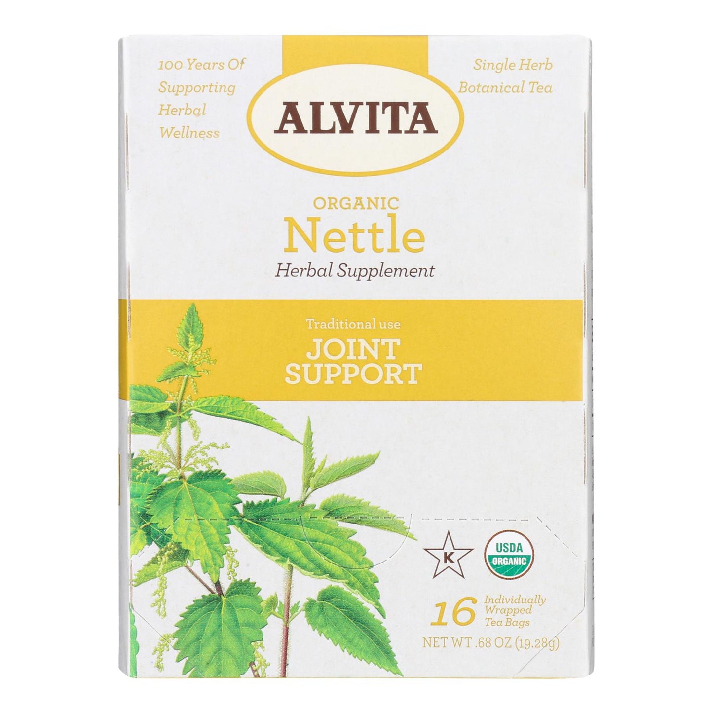 Alvita - Té orgánico de hojas de ortiga - 1 unidad - 16 bolsas