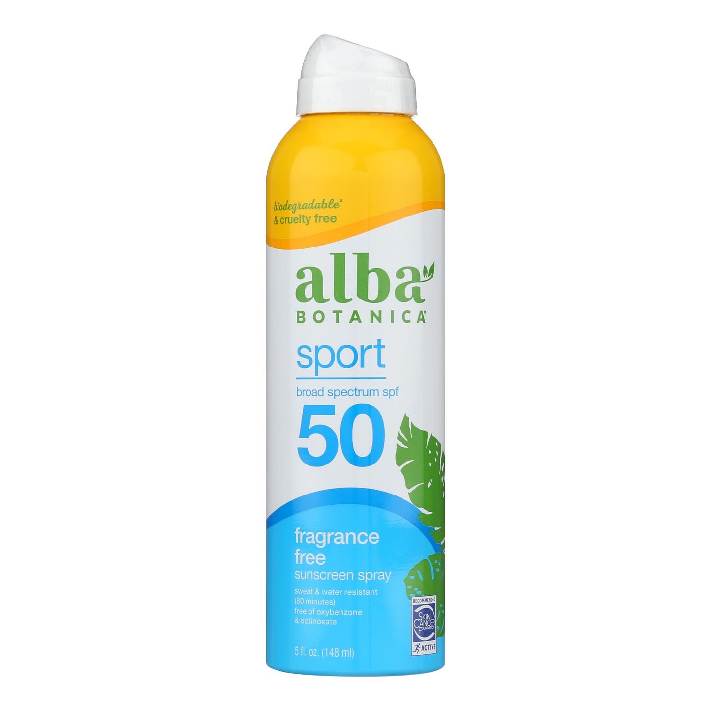 Alba Botanica - 防晒喷雾运动配方 Spf 50 - 1 支 - 5 液量盎司