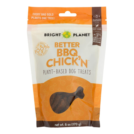 Bright Planet - Golosinas para perros Better Barbecue Chicken - Caja de 12 - 6 onzas