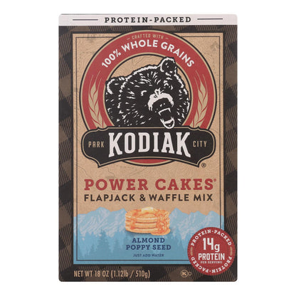 Pasteles Kodiak - Mezcla de almendras y amapola Flpjk/wffl - Caja de 6 de 18 oz