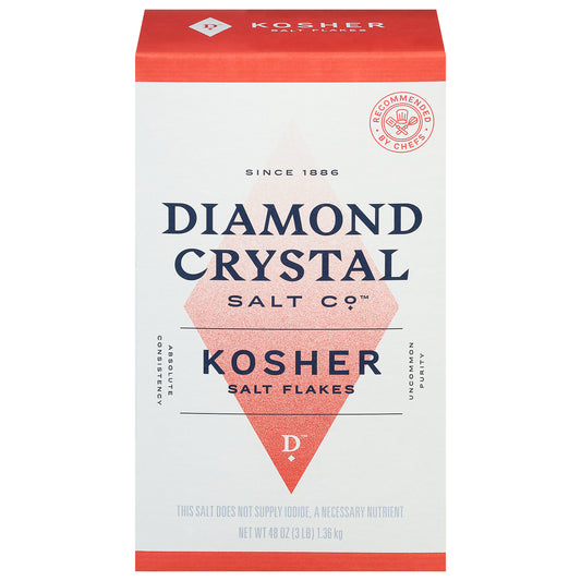 Caja de escamas de sal kosher de cristal de diamante (paquete de 9) de 3 libras