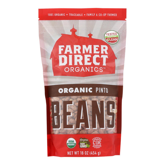 Cooperativa de agricultores directa - Frijoles pintos orgánicos - Caja de 6 a 16 onzas
