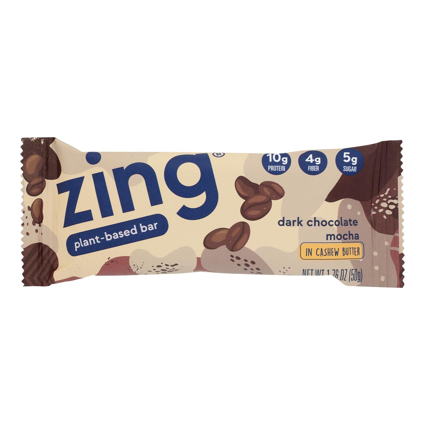 Zing Bar - Barra de chocolate negro y moca - Caja de 12 - 1,76 onzas