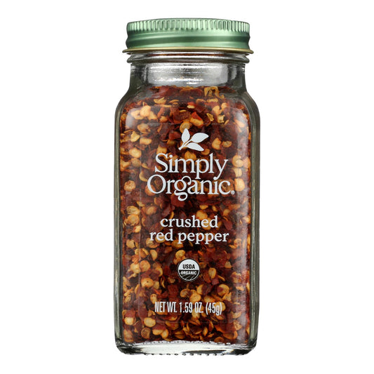 Simply Organic - Pimiento rojo orgánico triturado - Caja de 6 - 1,59 onzas