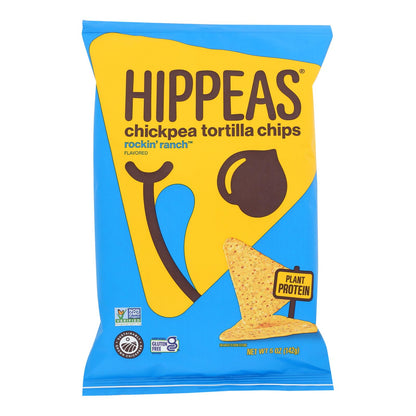 Hippeas - Tortilla Chip de Garbanzos Vegana con Aderezo Ranch - Caja de 12 - 5 Onzas