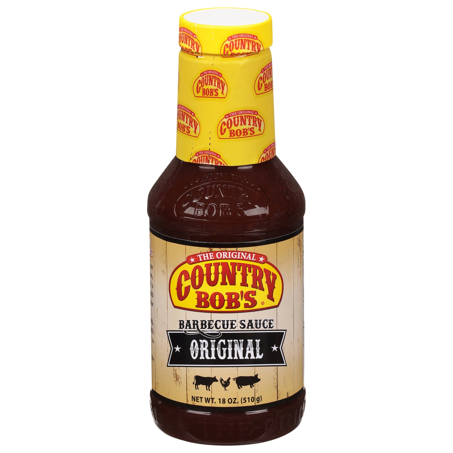 Salsa de barbacoa original de Country Bob's, caja de 6, 18 onzas