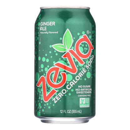 Zevia - 苏打姜汁汽水零卡路里罐装 - 4-6/12 液量盎司一箱