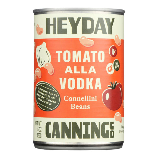 Heyday Canning Company - Frijoles, vodka, cannellini, tomates - Caja de 6 - 15 onzas