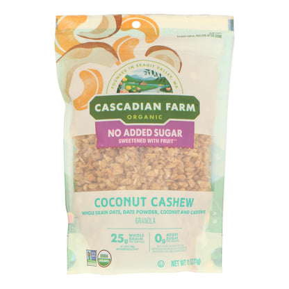 Cascadian Farm - Granola orgánica de coco y anacardos - Caja de 4 - 11 onzas