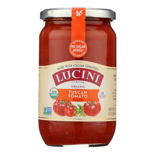 Lucini Italia - Salsa para pasta de tomate toscano orgánico - Caja de 6 - 24 onzas