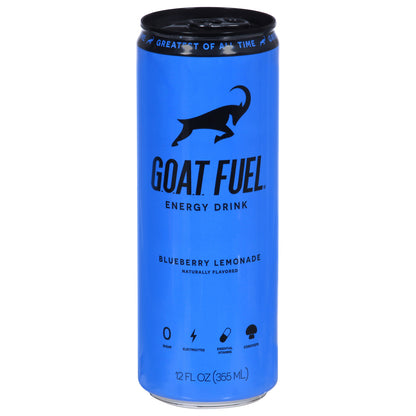 Goat Fuel - Bebida energética con sabor a limonada y arándanos - Caja de 12 onzas líquidas