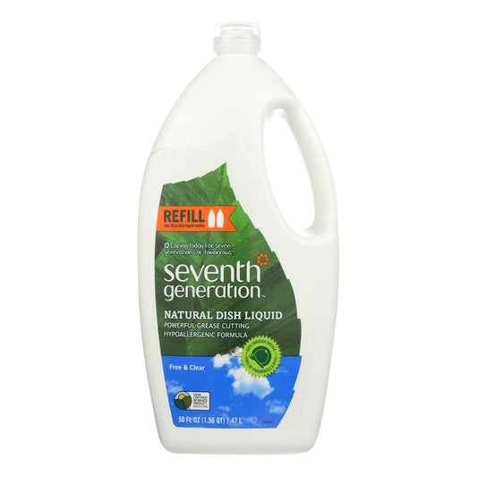 Seventh Generation - Dish Liquid Free & Clear - Case Of 3-50 Fluid Ounces