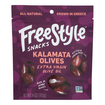 Snacking de estilo libre - Aceitunas Kalamata Aceite de oliva virgen extra - Caja de 6-4 onzas